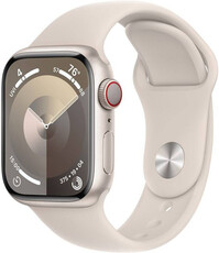 Apple Watch Series 9 GPS + Cellular 45mm Starlight Aluminium Case / Starlight Sport Band - M/L