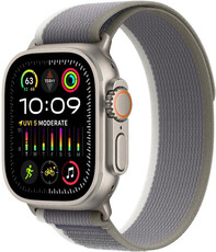 Apple Watch Ultra 2 GPS + Cellular, 49mm Titanium Case / Green/Grey Trail Loop-M/L
