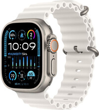 Apple Watch Ultra 2 GPS + Cellular, 49mm Titanium Case / White Ocean Band