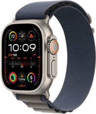 Apple Watch Ultra 2 GPS + Cellular, 49mm tytanowa koperta z niebieską opaską alpine - M