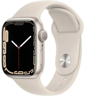 Apple Watch Series 7 GPS, 41mm Starlight Aluminium Case / Starlight Sport Band-Regular