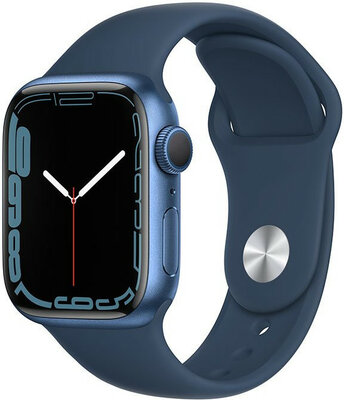 Apple Watch Series 7 GPS, 41mm Blue Aluminium Case / Abyss Blue Sport Band-Regular