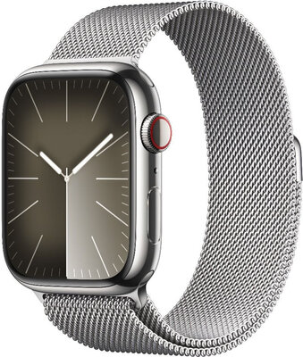 Apple Watch Series 9 GPS + Cellular 45mm Silver Stainless Steel Case / Silver Milanese Loop